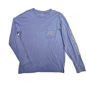 Vineyard Vines Men's Long Sleeve Tee in Blue
